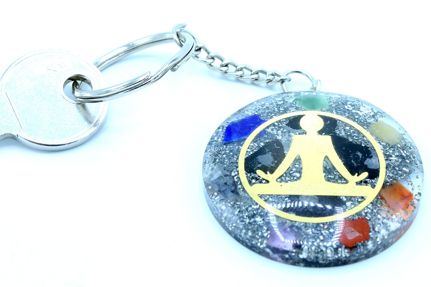 Portachiavi Orgonite Buddha Sette Chakra