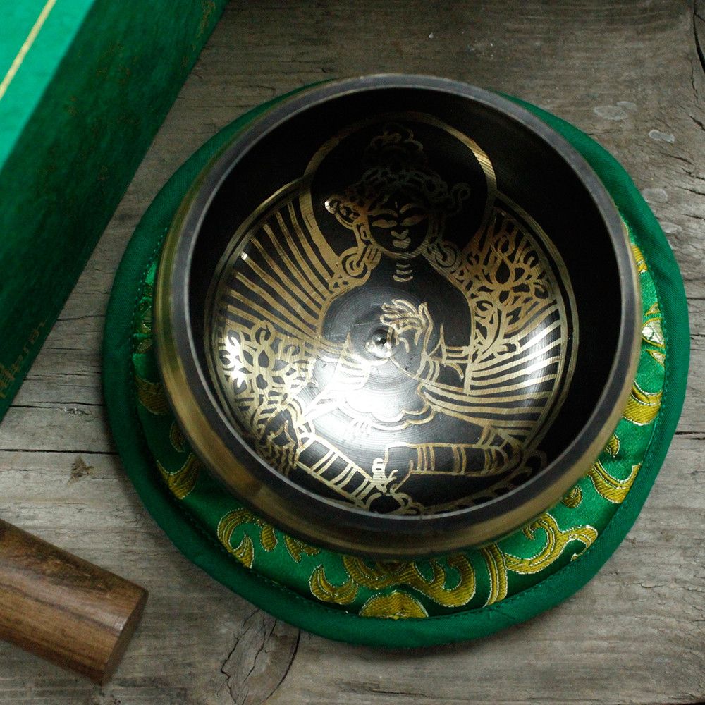 Set Campana Tibetana Green Tara 10cm