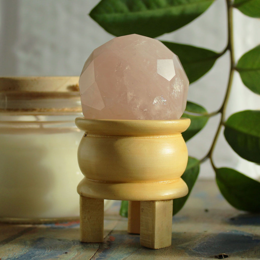 Sfera con Stand - Quarzo Rosa