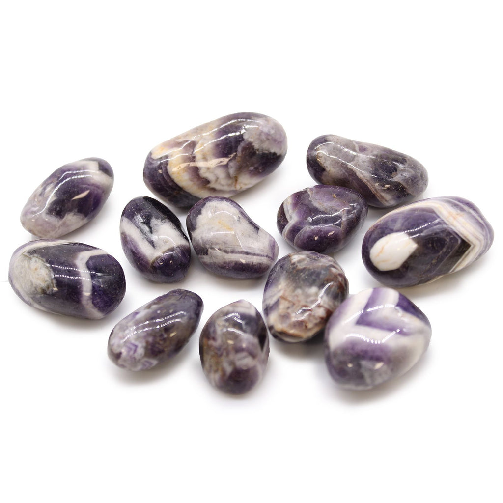 Pietre Burattate Medie Africane - Ametista Chevron 12pezzi