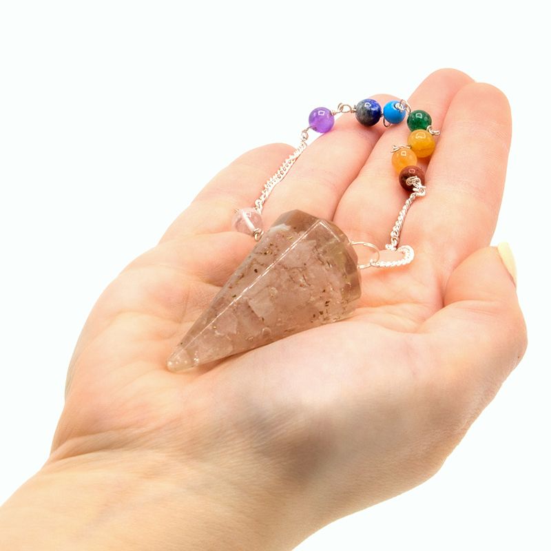 Pendolo Orgonite Quarzo Rosa Chakra