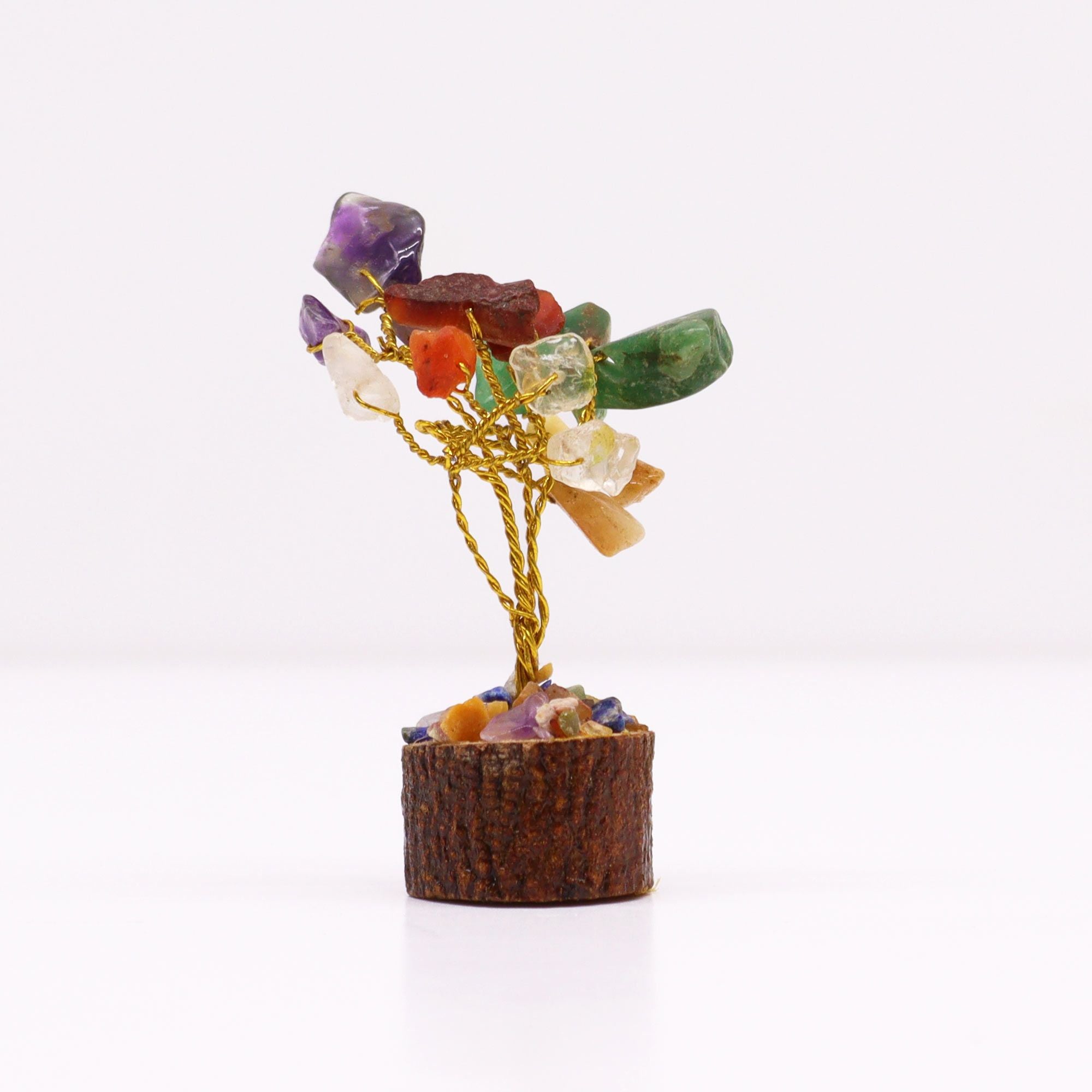 Alberello di Gemme su Base in Legno - 15 Pietre