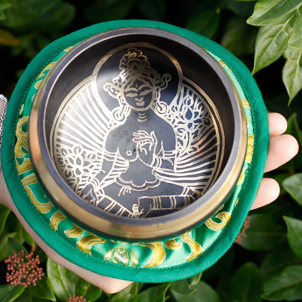 Set Campana Tibetana Green Tara 10cm
