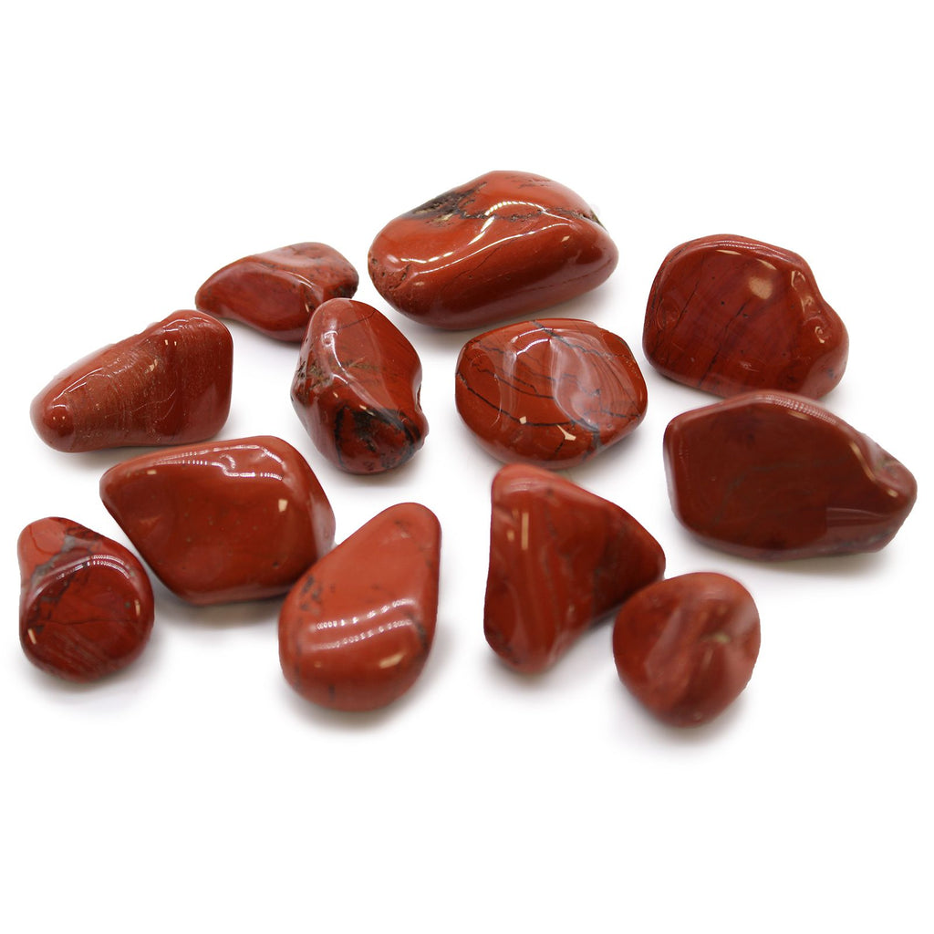 Pietre Burattate Africane Medie - Diaspro Rosso 12pezzi
