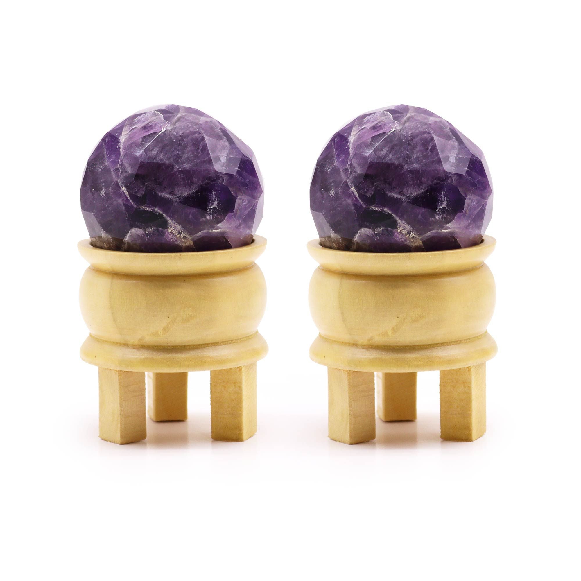 Sfera sfaccettata  con supporto - Ametista