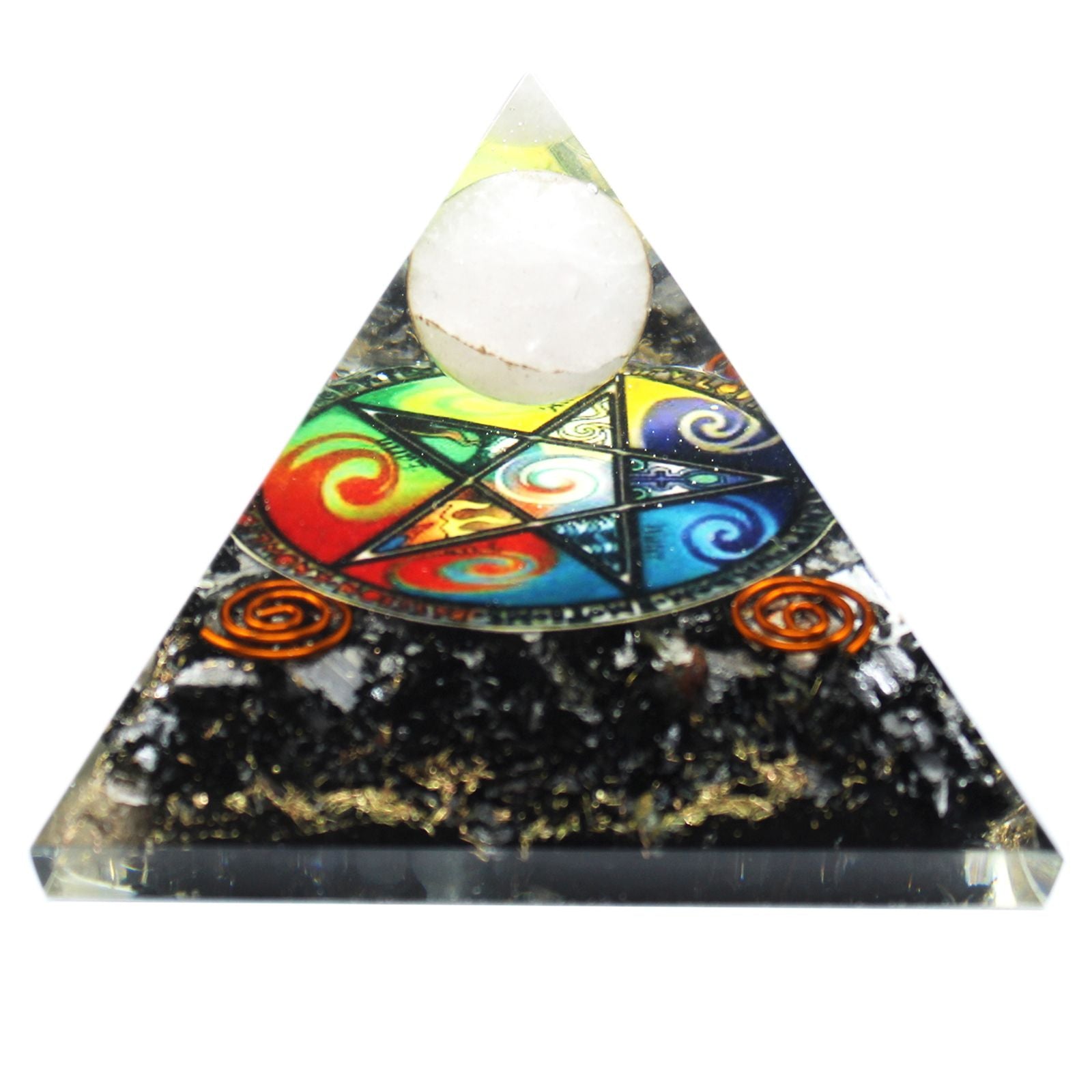 Piramide Orgonite Mezzanotte 70mm