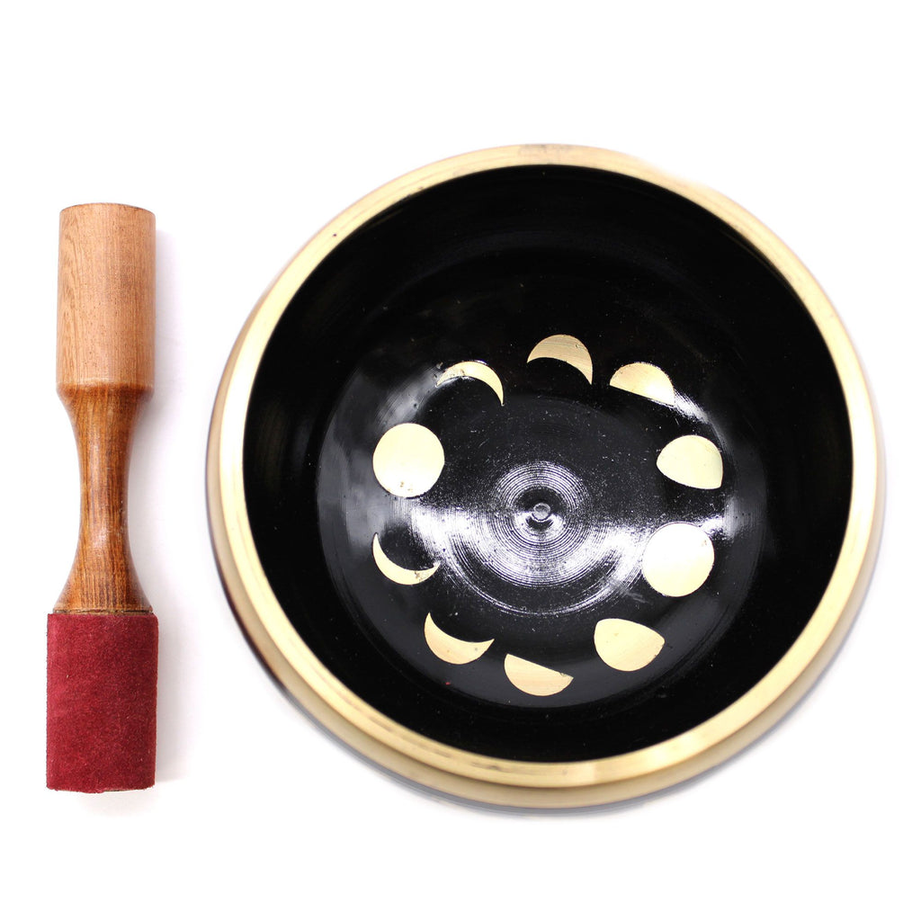 Set Campana Tibetana Fasi Lunari Nera 14cm