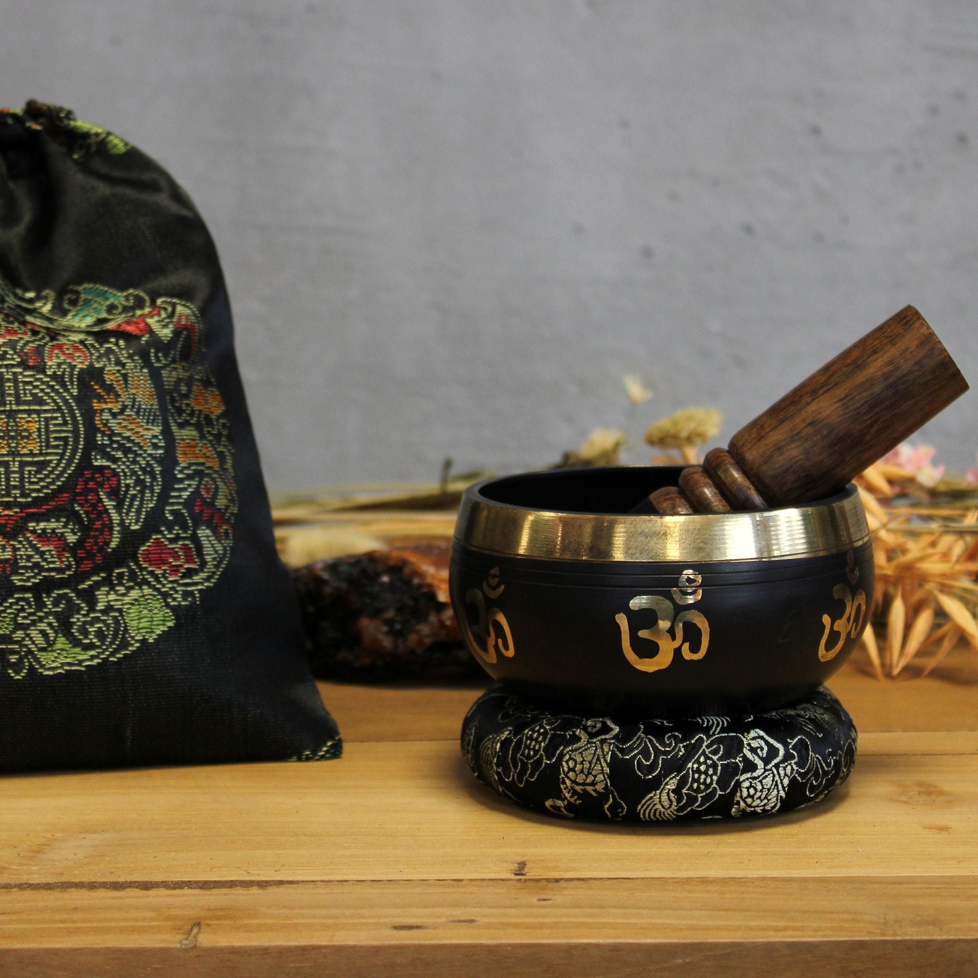 Set Campana Tibetana Yoga Om
