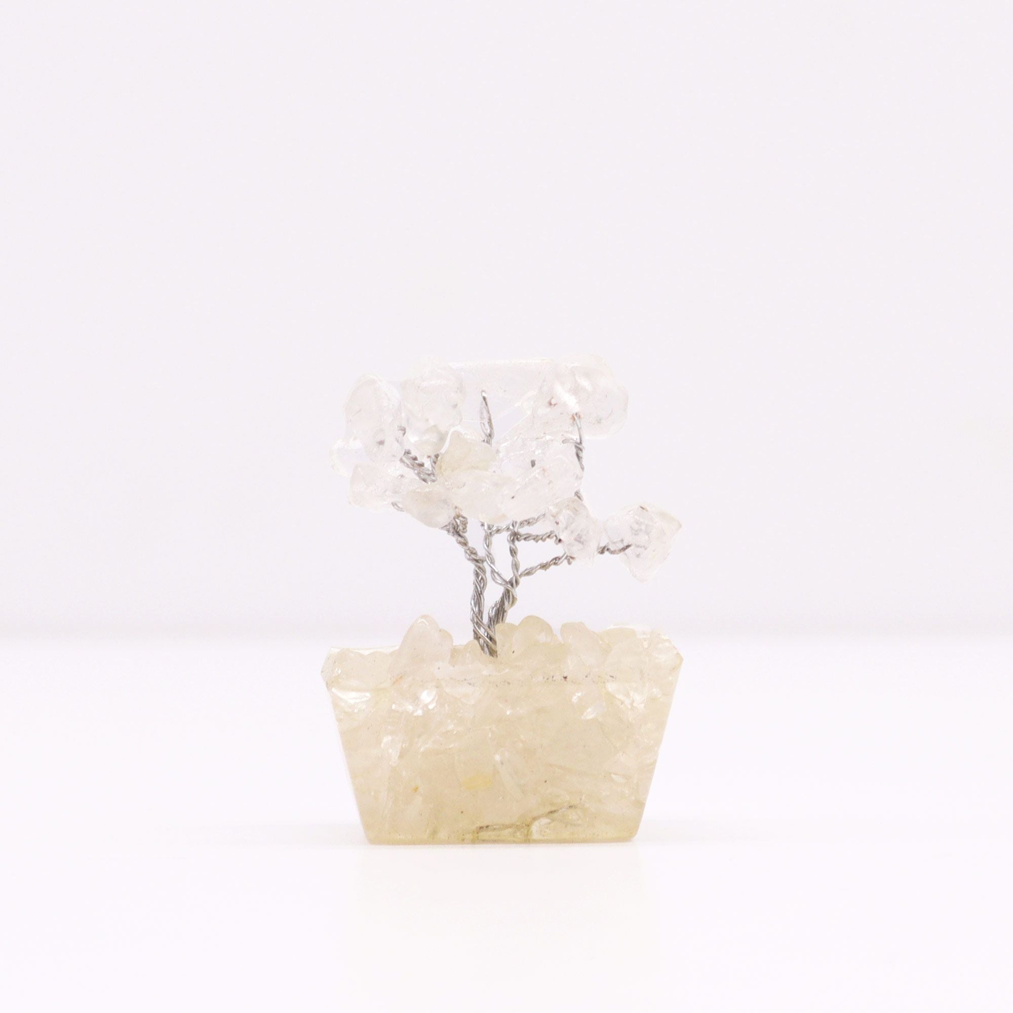 Alberello di Quarzo su Base Orgonite 15 Pietre