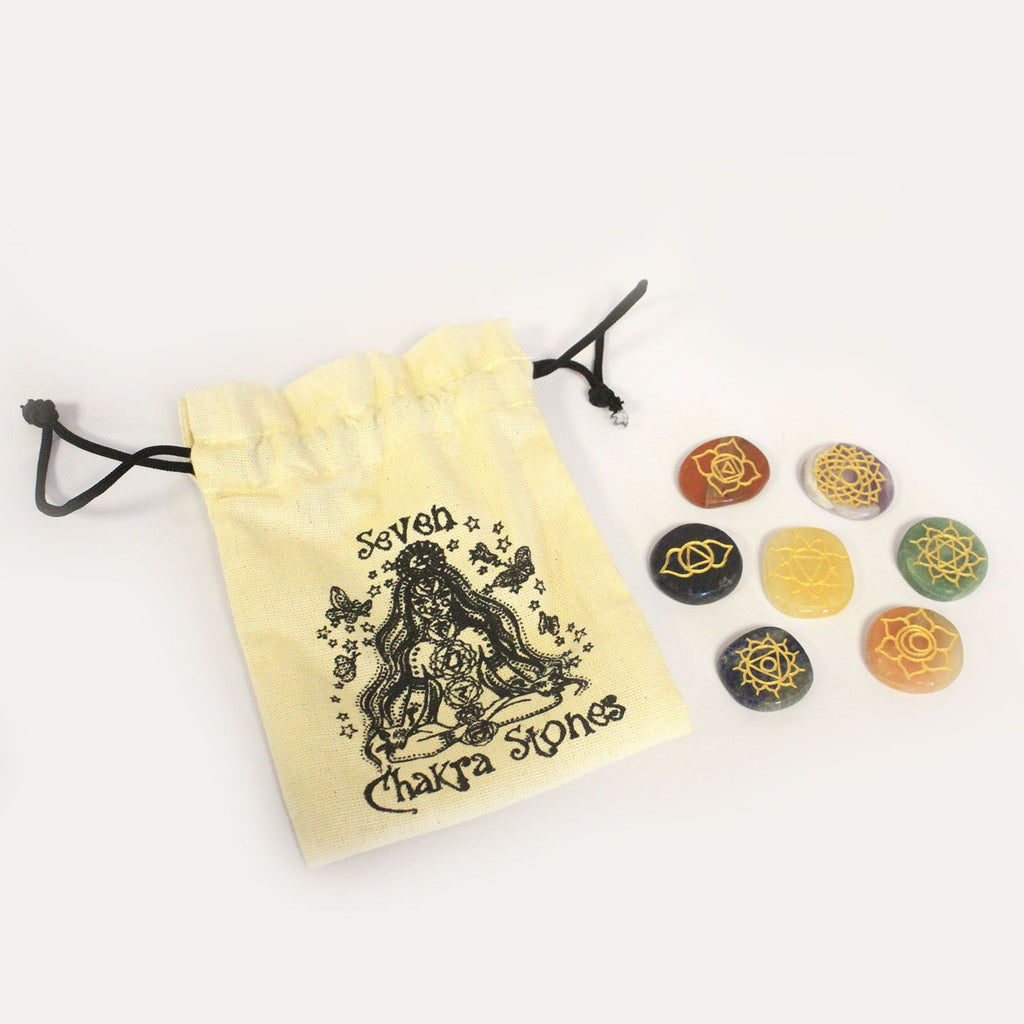 Set Pietre Chakra Piccole Arrotondate
