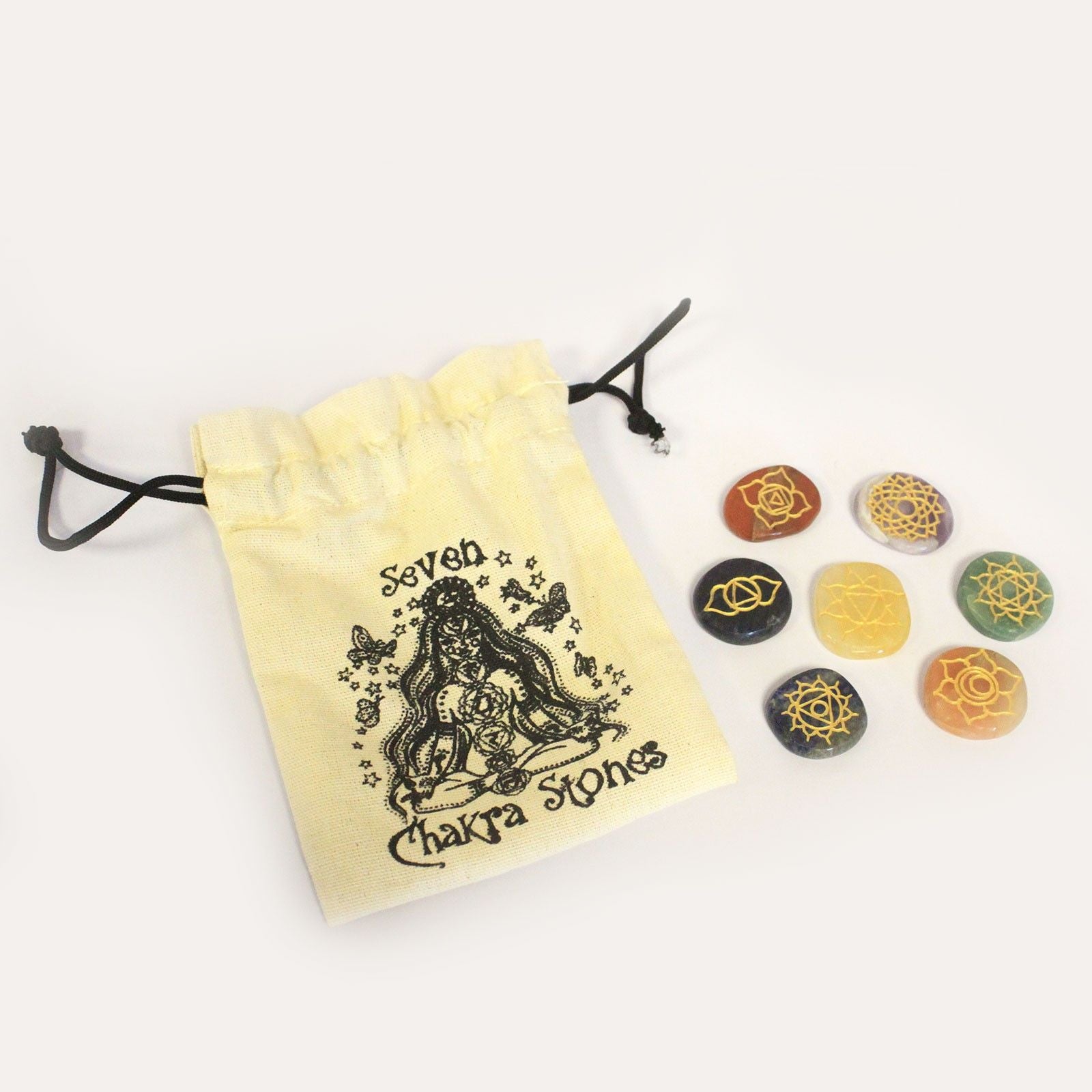 Set Pietre Chakra Piccole Arrotondate