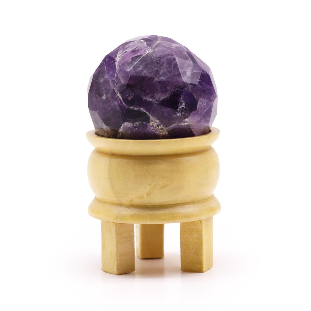 Sfera sfaccettata  con supporto - Ametista
