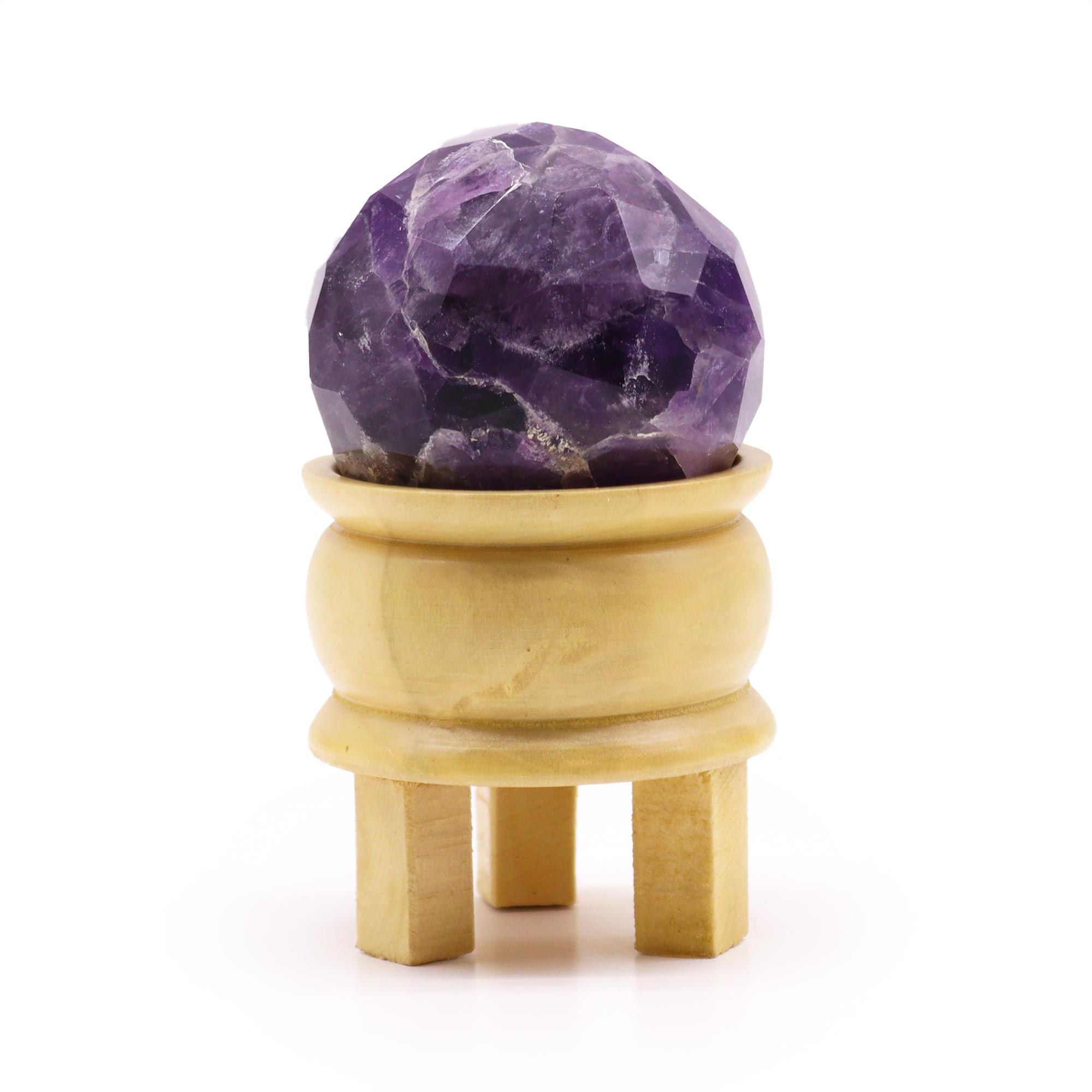 Sfera sfaccettata  con supporto - Ametista