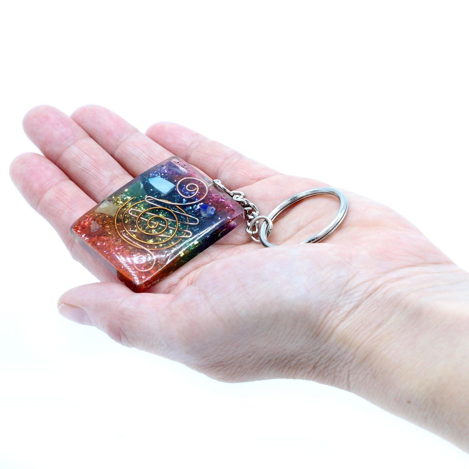 Portachiavi Orgonite Protezione Casa Rame e Chakra