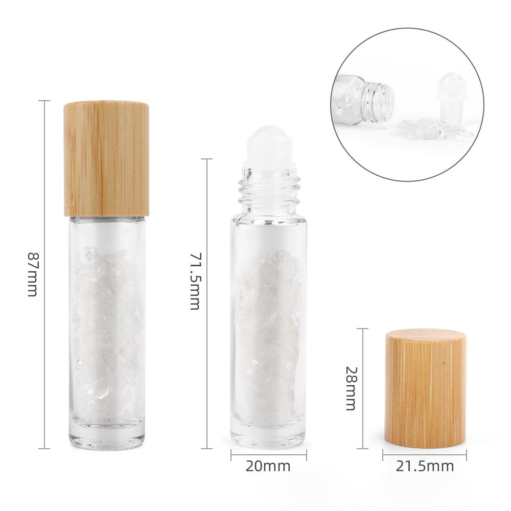 Roller Olio Essenziale al Quarzo con Tappo in Legno