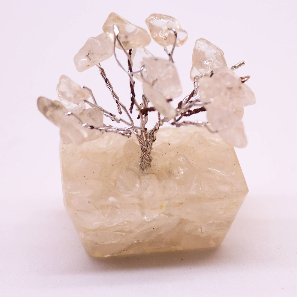 Alberello di Quarzo su Base Orgonite 15 Pietre