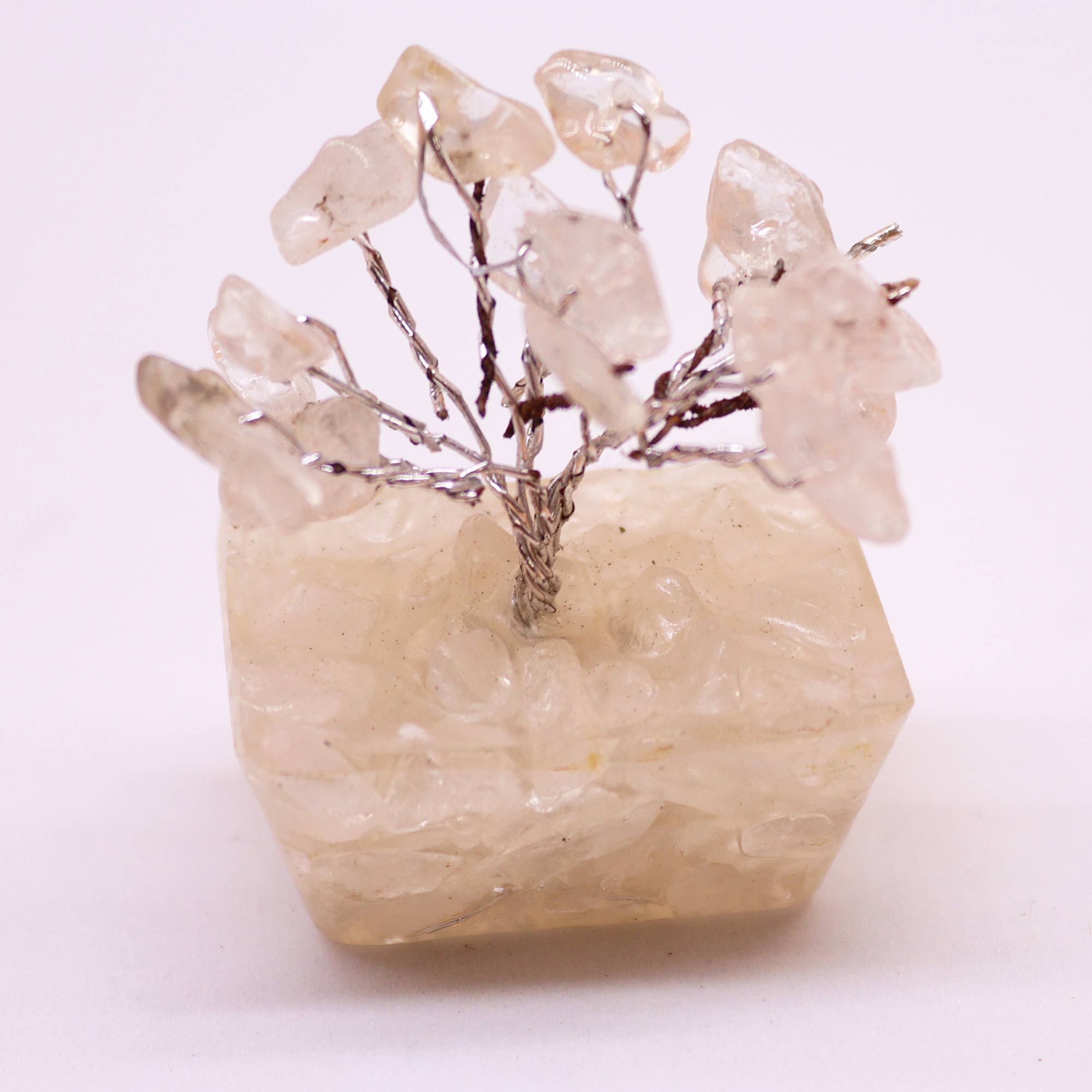 Alberello di Quarzo su Base Orgonite 15 Pietre