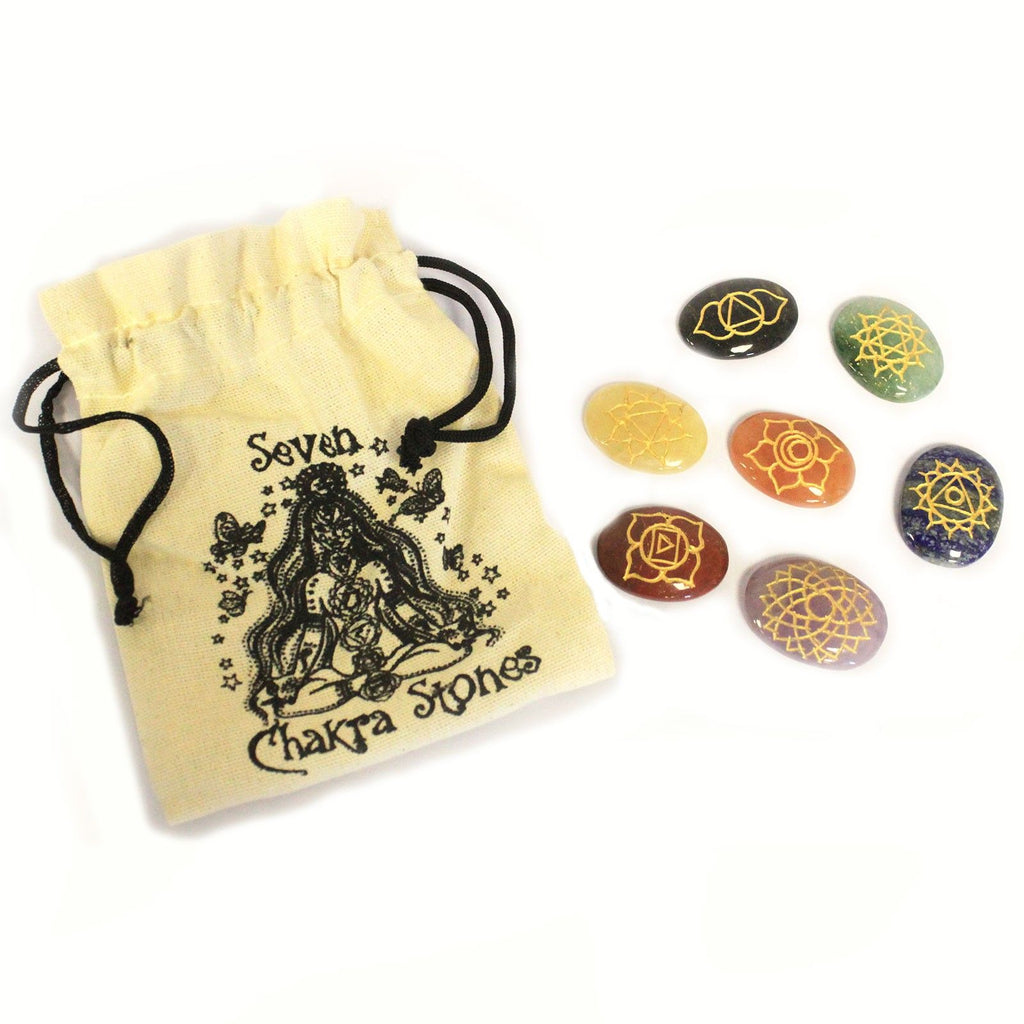 Set Chakra Pietre Grandi (forma ovale)
