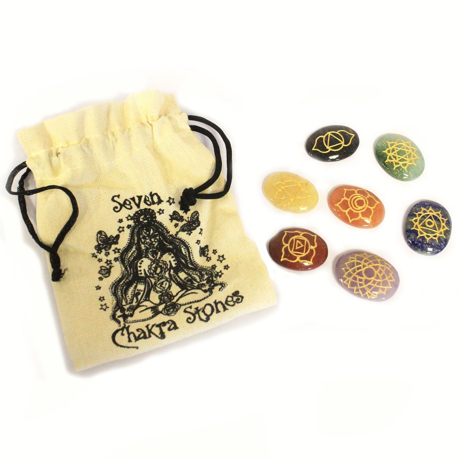Set Chakra Pietre Grandi (forma ovale)