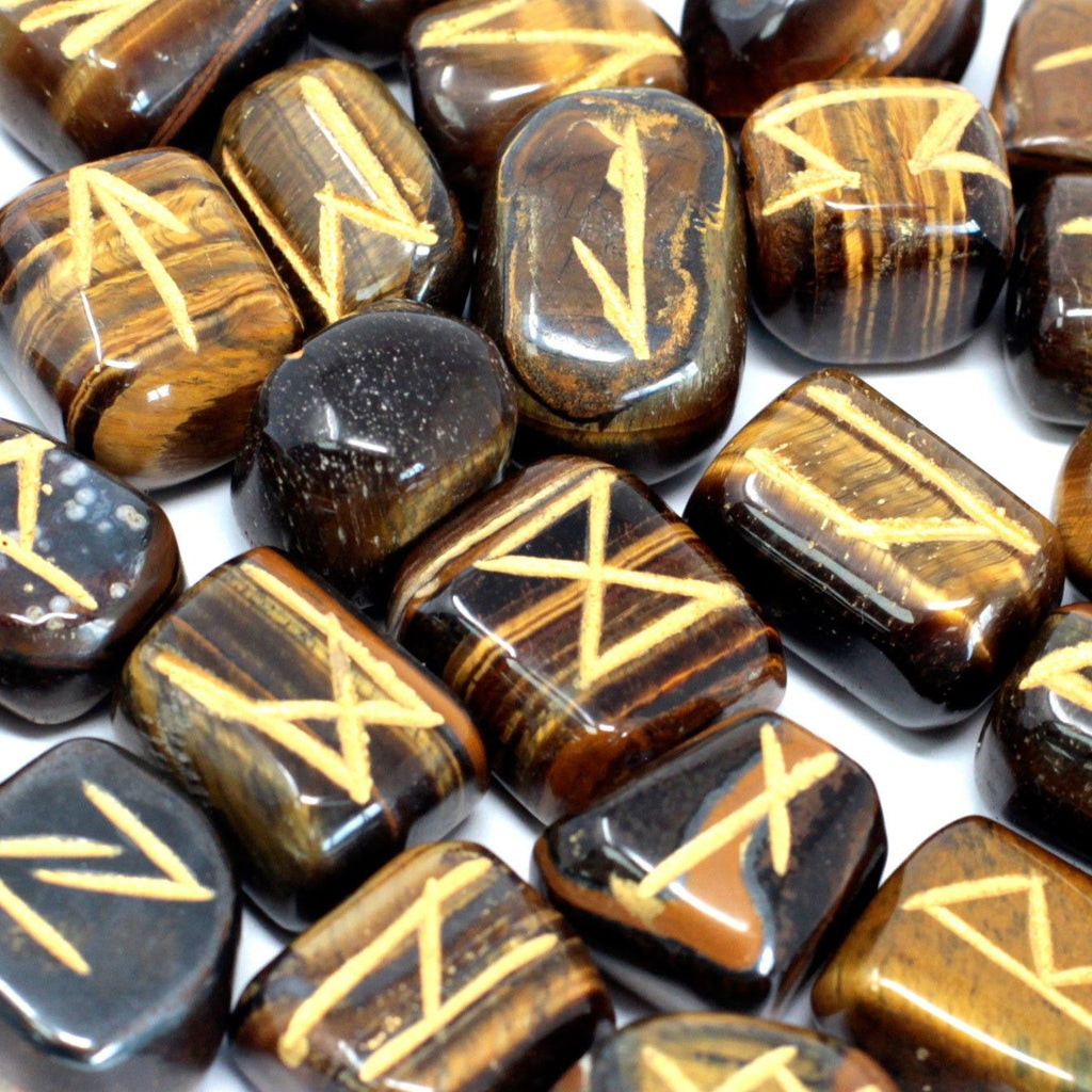 Set Rune in Sacchetto - Occhio di Tigre