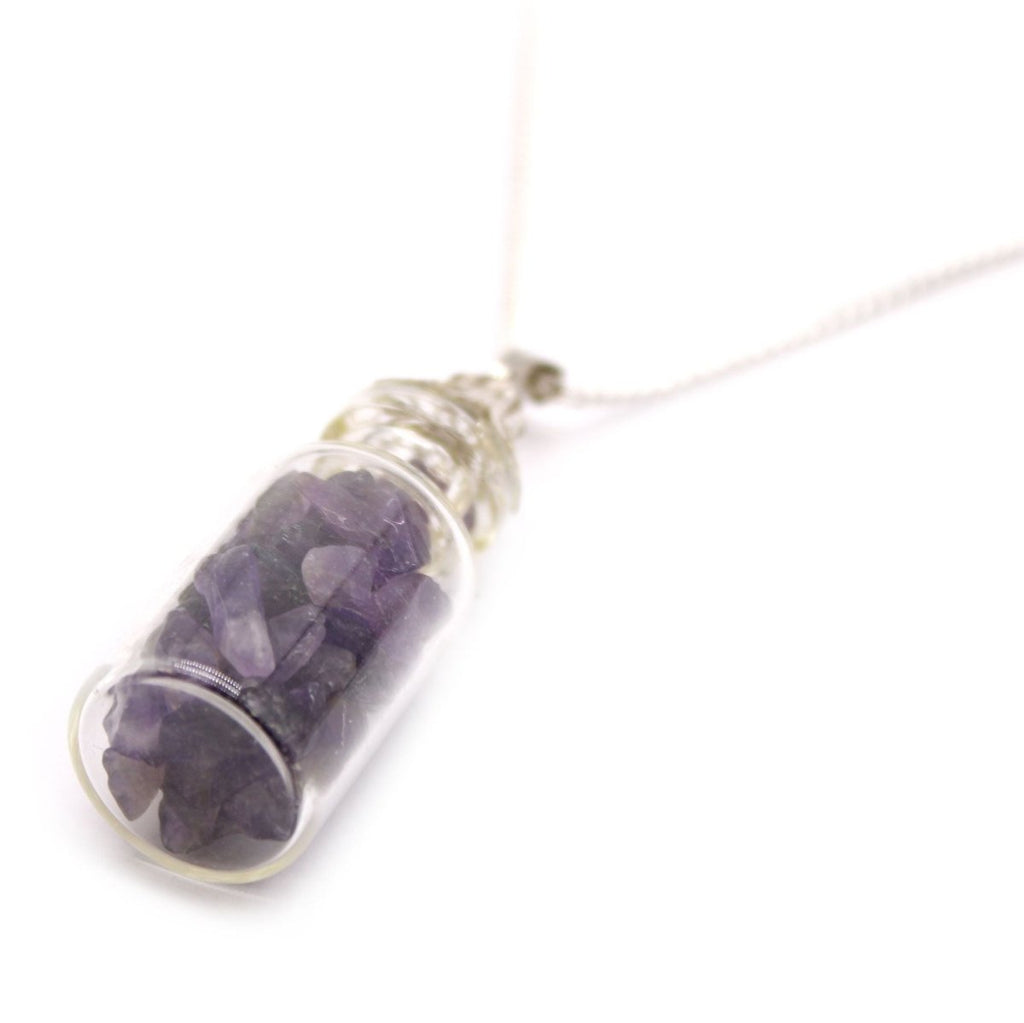 Bottled Gemstones Necklace - Amethyst - Talen