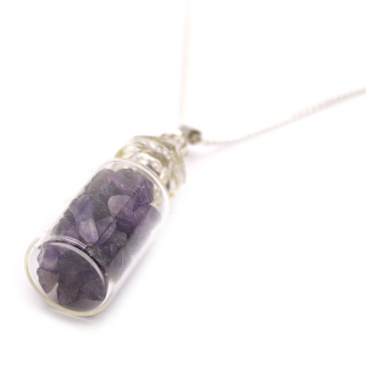 Bottled Gemstones Necklace - Amethyst - Talen