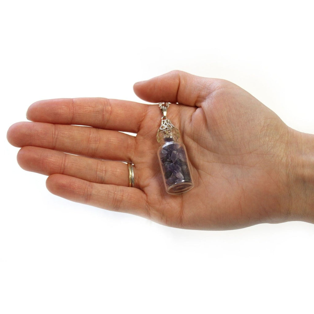Bottled Gemstones Necklace - Amethyst - Talen