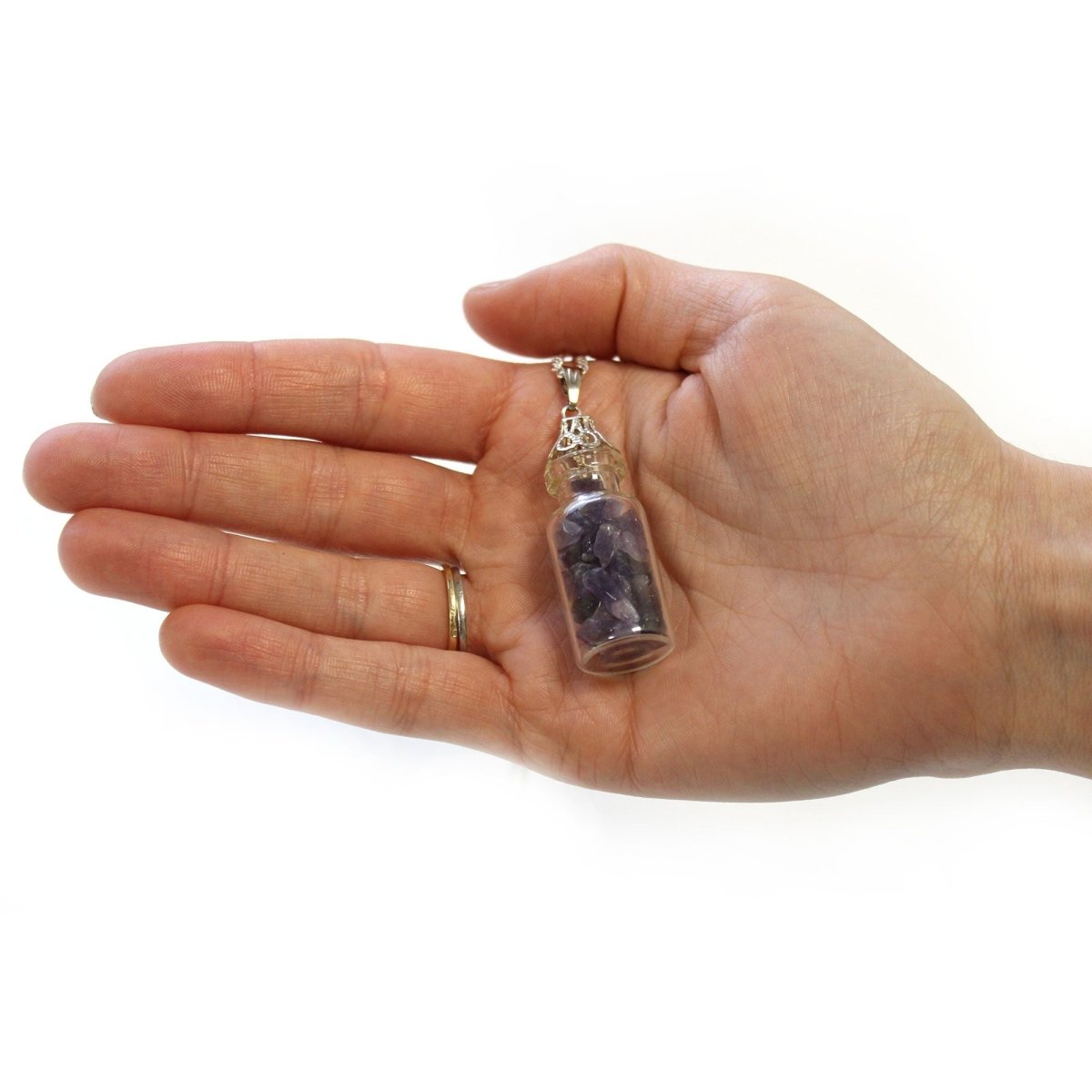 Bottled Gemstones Necklace - Amethyst - Talen