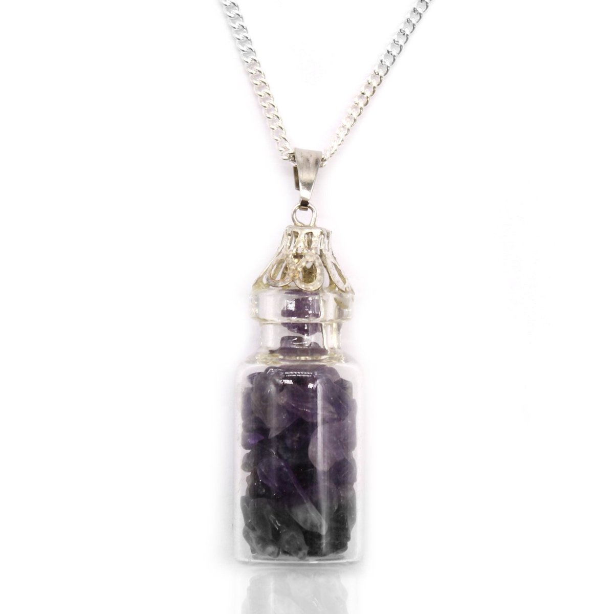 Bottled Gemstones Necklace - Amethyst - Talen