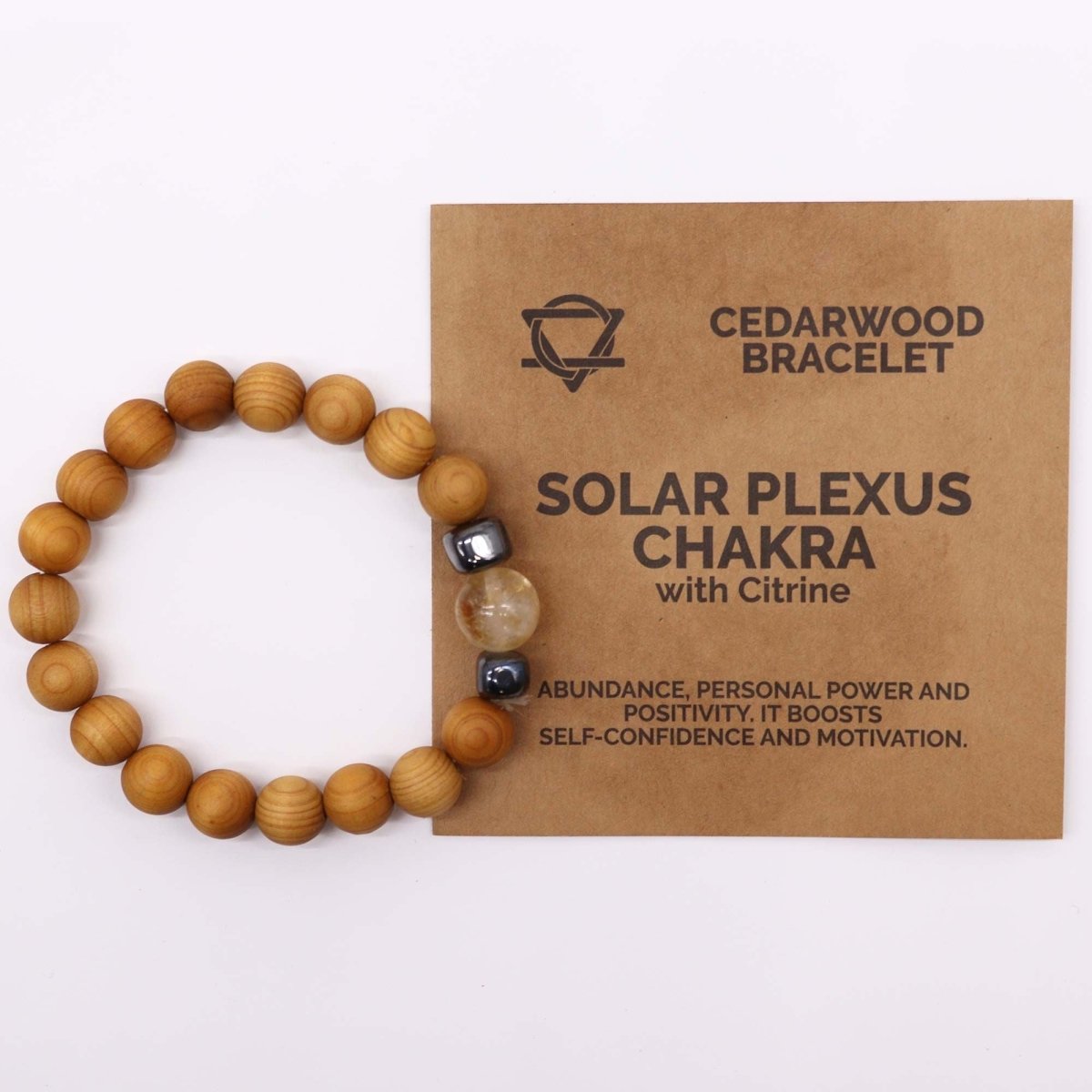 Bracciale Chakra Plesso Solare Cedro e Citrino - Aureth
