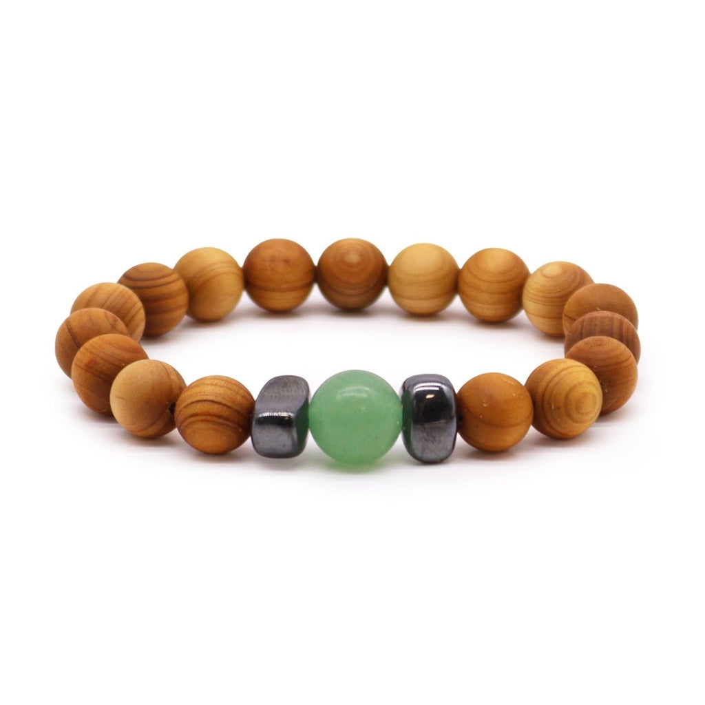 Bracciale Chakra Sacrale Legno e Avventurina - Aureth