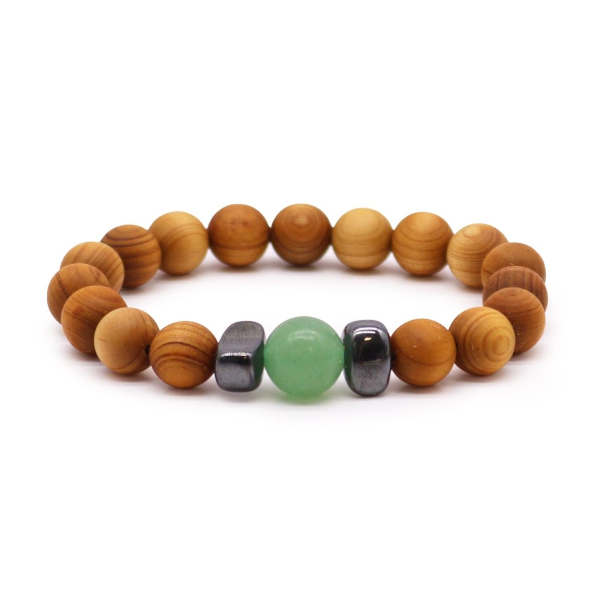 Bracciale Chakra Sacrale Legno e Avventurina - Aureth