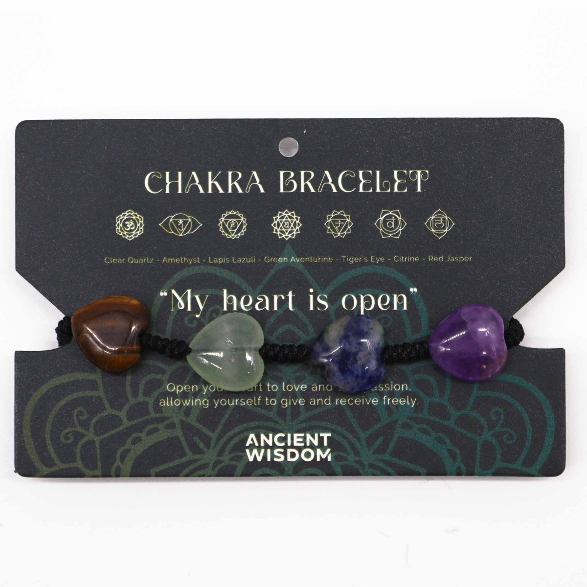 Bracciale Chakra String Cuoricini 1pezzo - Aureth