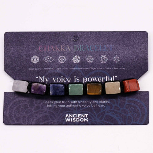 Bracciale Chakra String Pietre Levigate 1pezzo - Aureth
