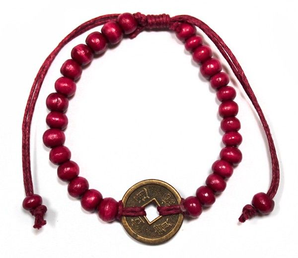 Bracciale Feng - Shui Portafortuna - Rosso - Aureth