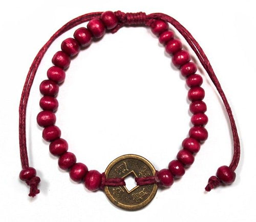 Bracciale Feng - Shui Portafortuna - Rosso - Aureth