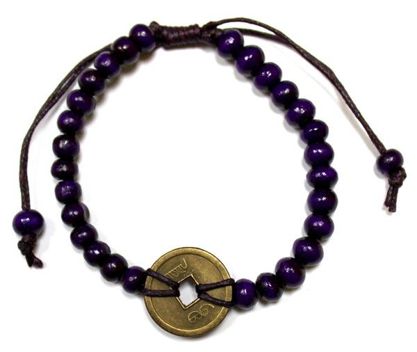 Bracciale Feng - Shui Portafortuna - Viola - Aureth