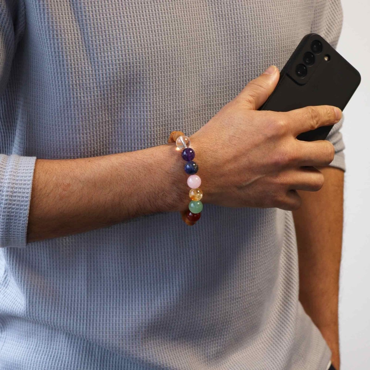Bracciale in Cedro e Sette Chakra - Aureth
