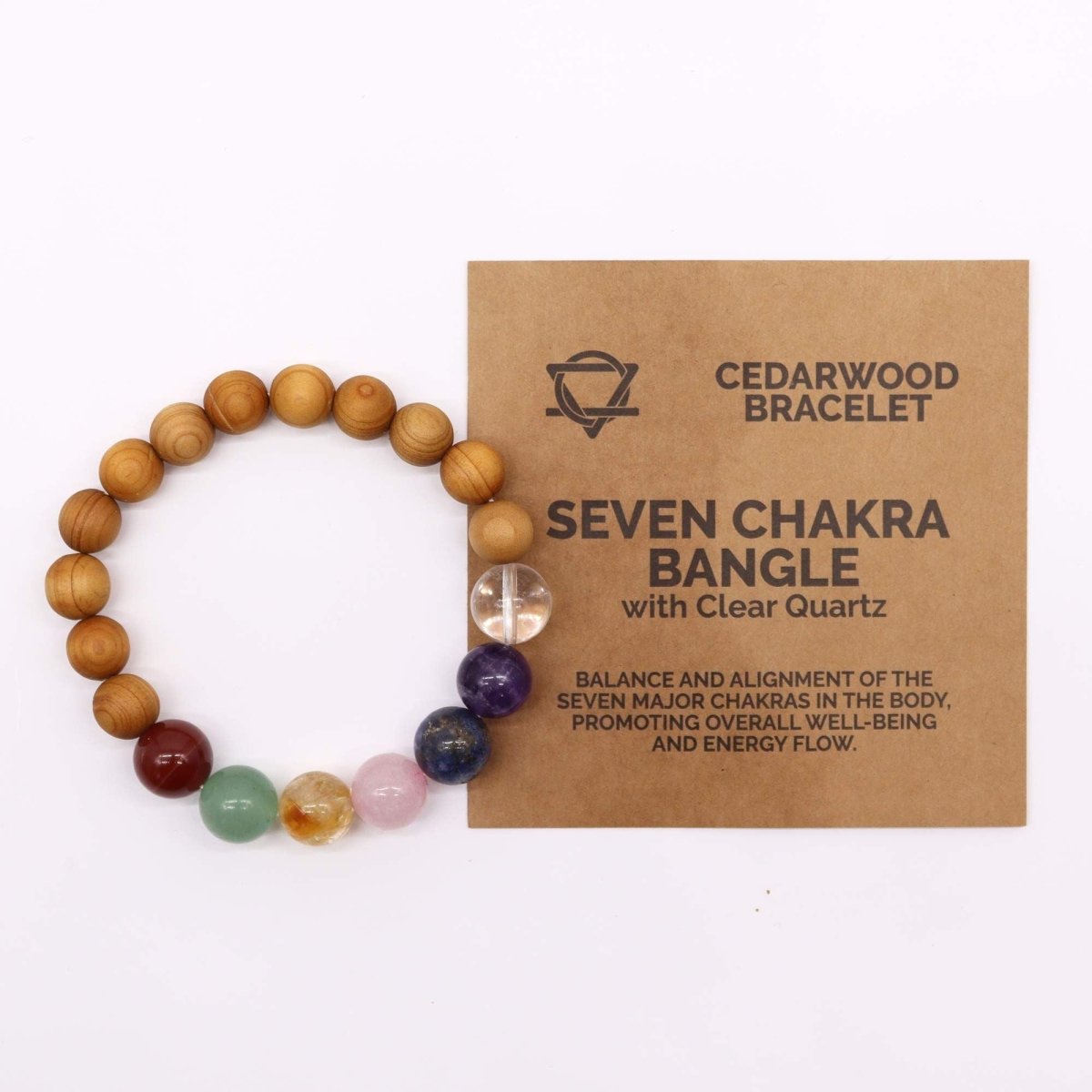 Bracciale in Cedro e Sette Chakra - Aureth