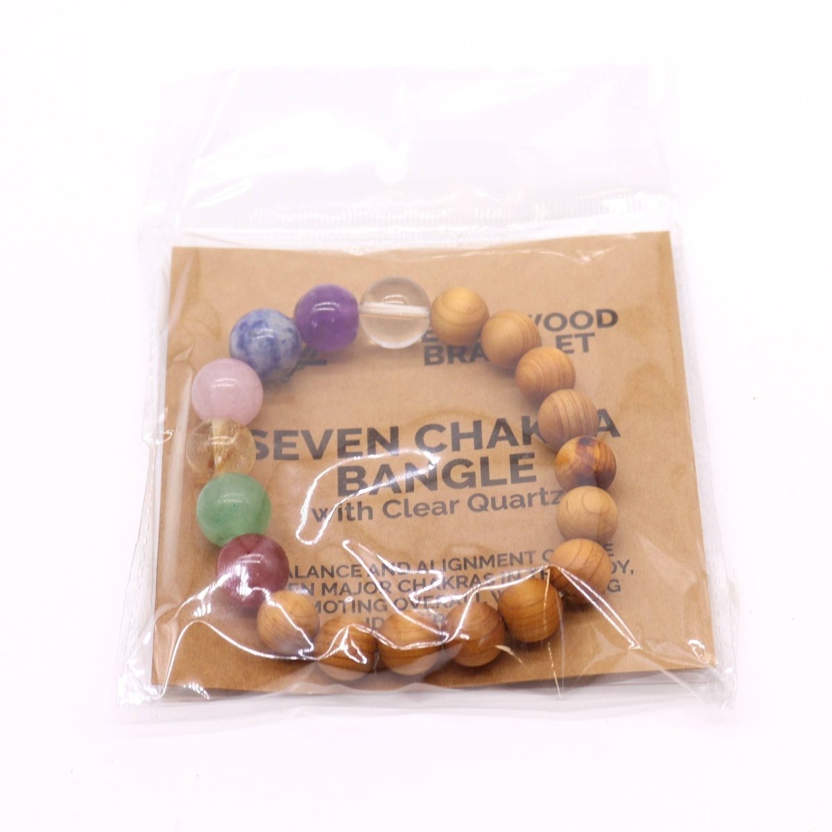 Bracciale in Cedro e Sette Chakra - Aureth