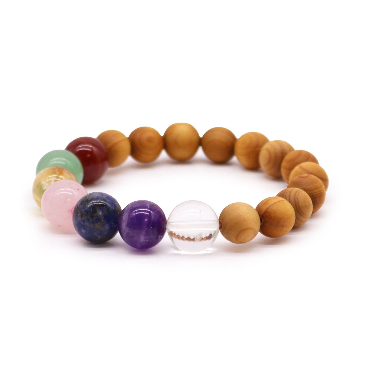 Bracciale in Cedro e Sette Chakra - Aureth