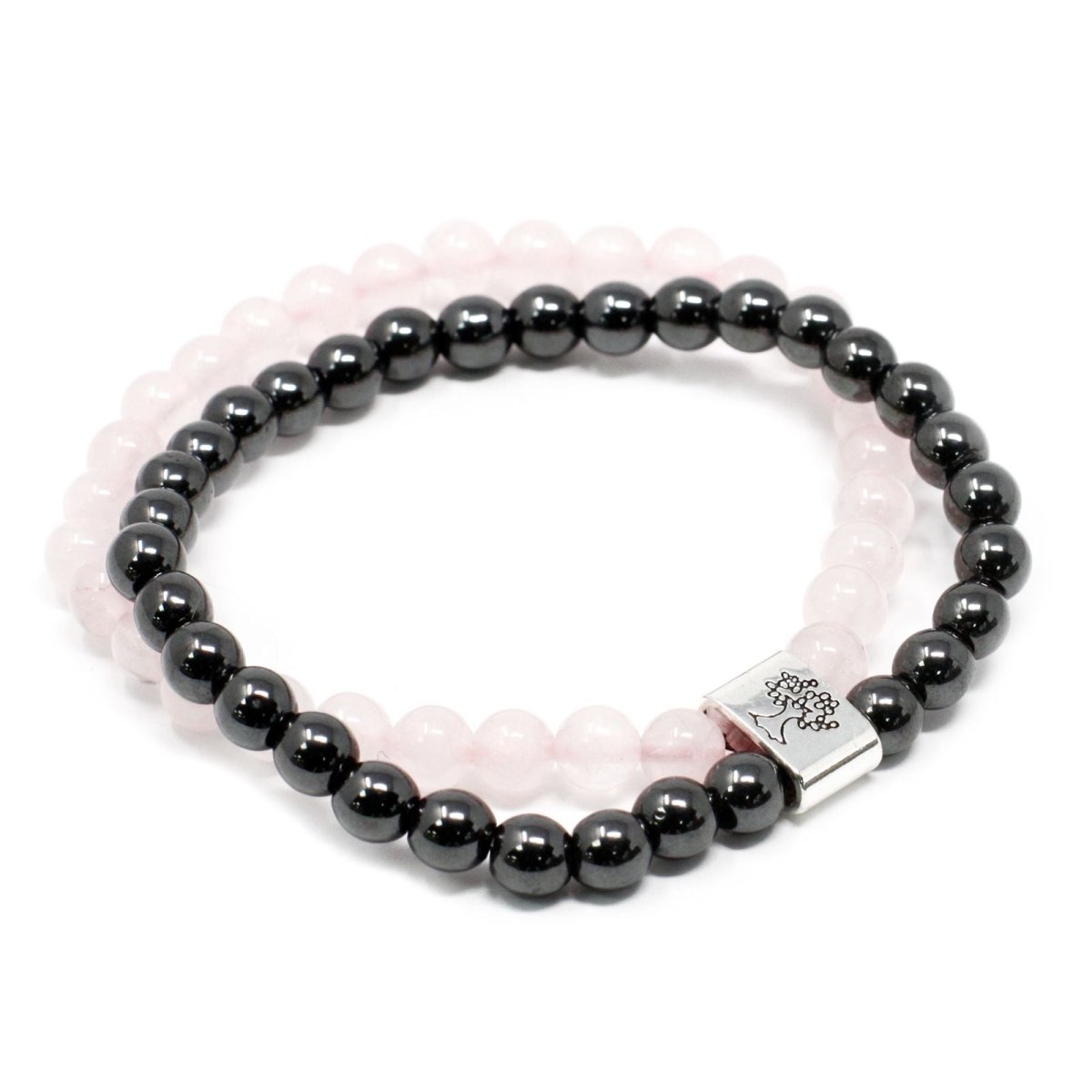 Bracciale Magnetico con Gemme - Quarzo Rosa - Aureth