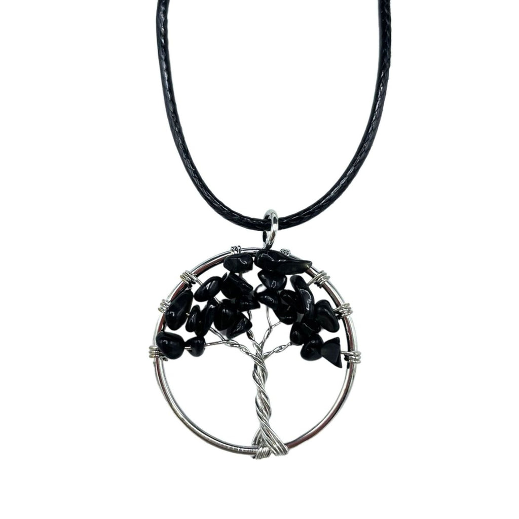 Ciondolo Albero della Vita - Agata Nera - Aureth
