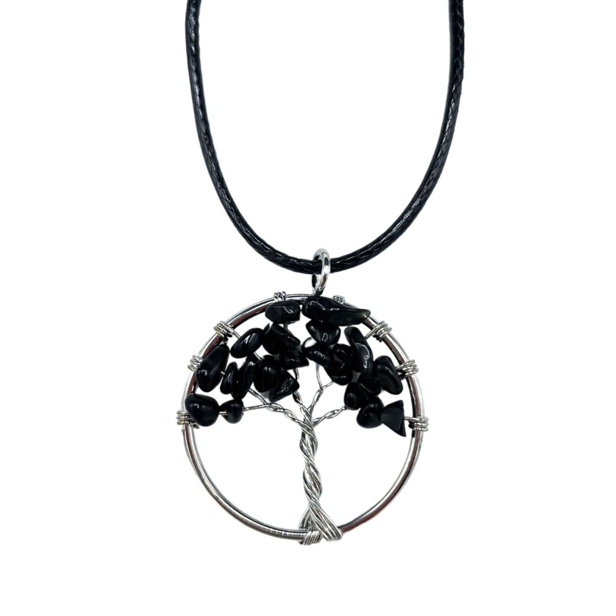 Ciondolo Albero della Vita - Agata Nera - Aureth