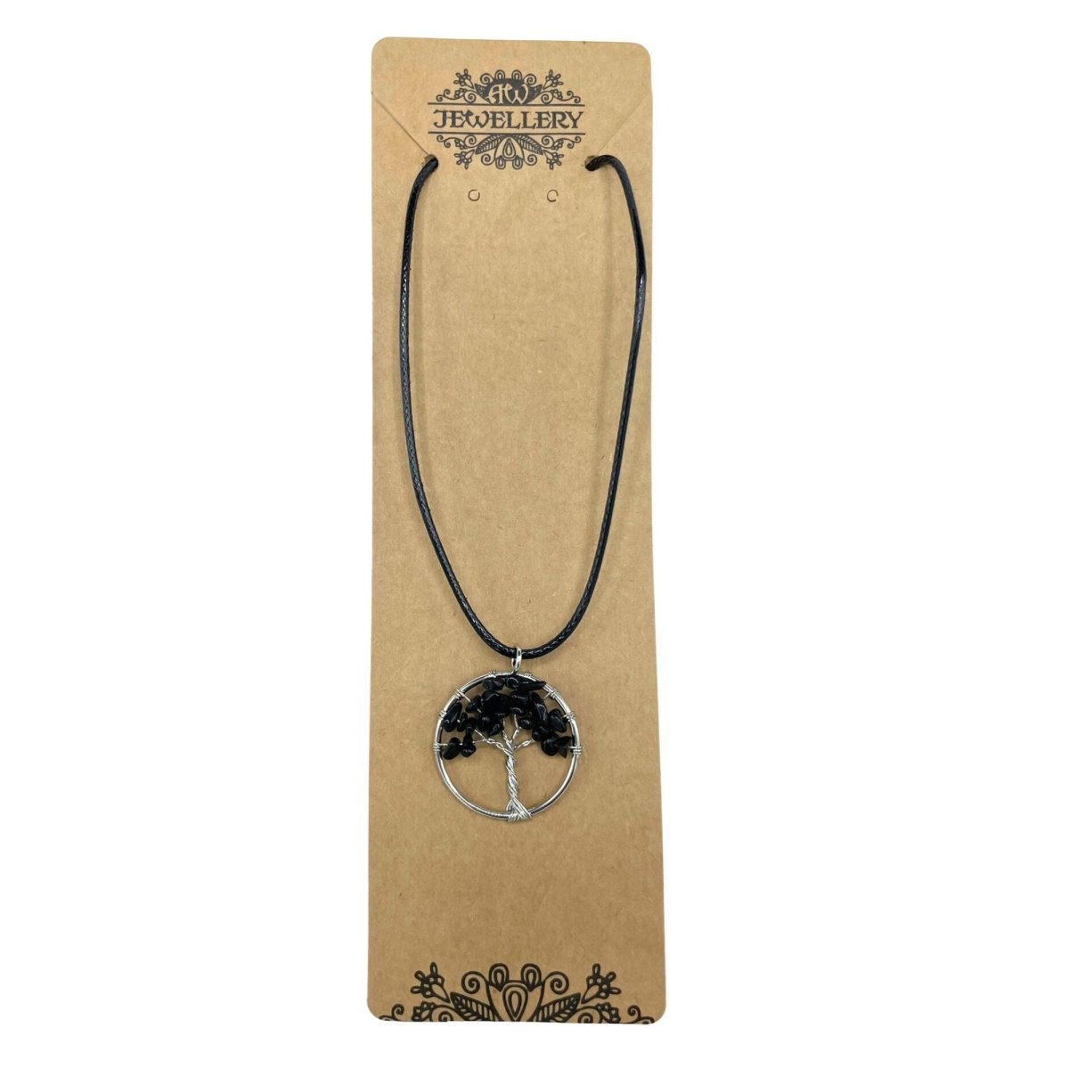 Ciondolo Albero della Vita - Agata Nera - Aureth