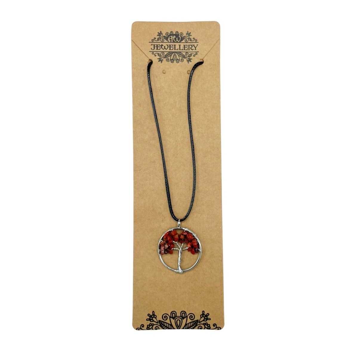 Ciondolo Albero della Vita - Diaspro Rosso - Aureth