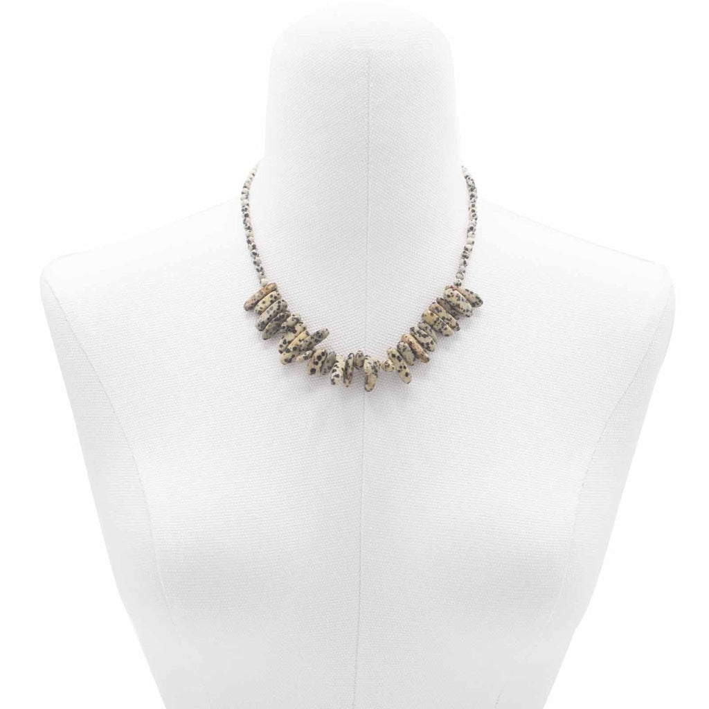 Collana Gemma Longstone - Pietra Dalmatina - Aureth