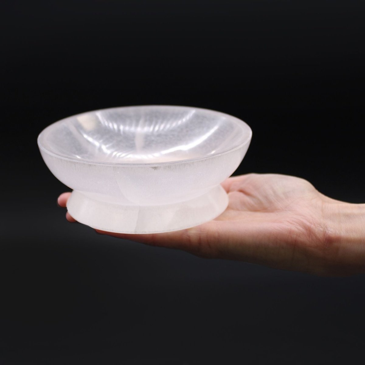 Coppa di Selenite per Rituali - 13cm - Aureth