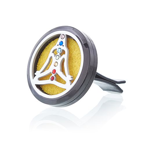Diffusore Auto - Chakra Yoga Peltro - 30mm - Aureth