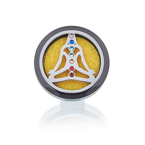 Diffusore Auto - Chakra Yoga Peltro - 30mm - Aureth